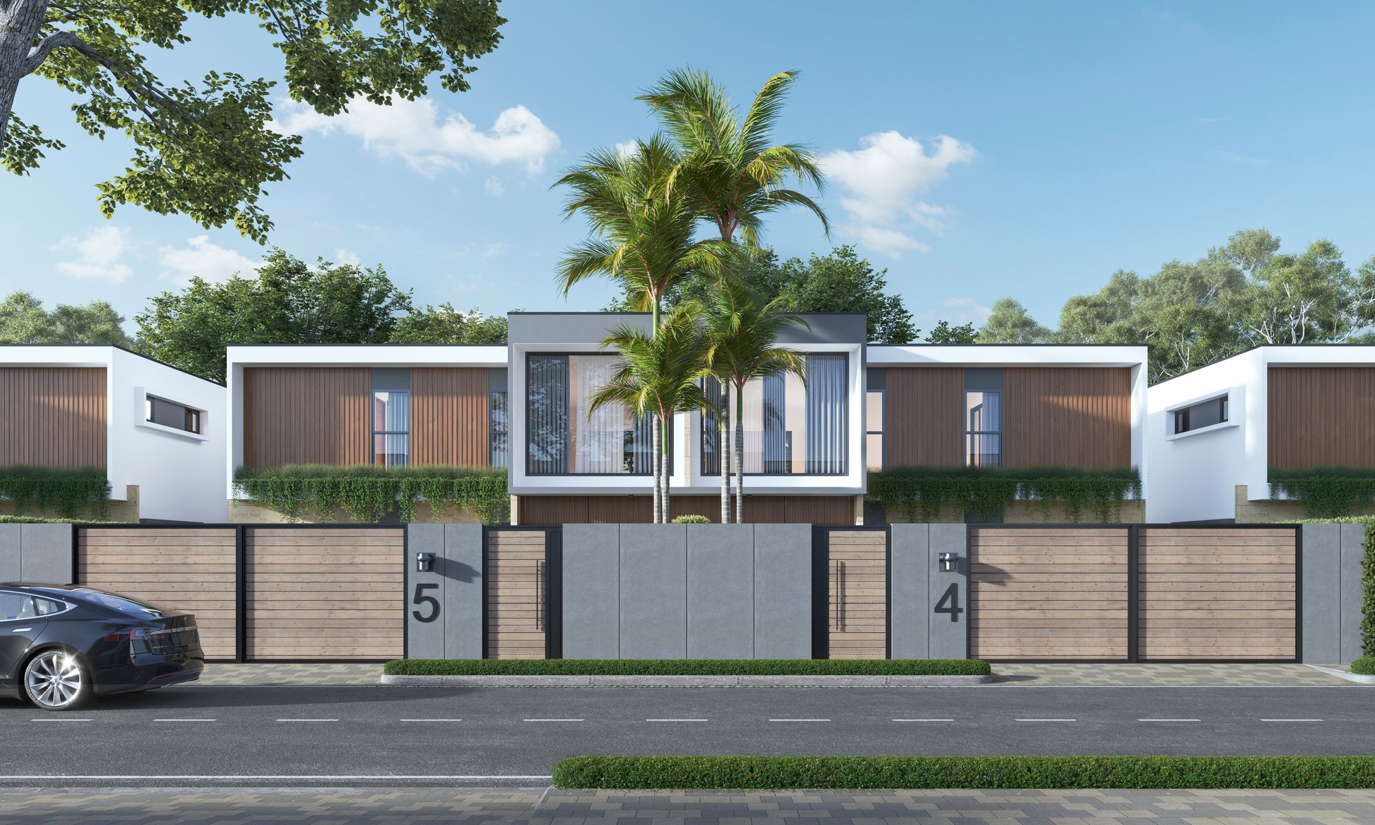 01_Town Houses Muro Perimetral